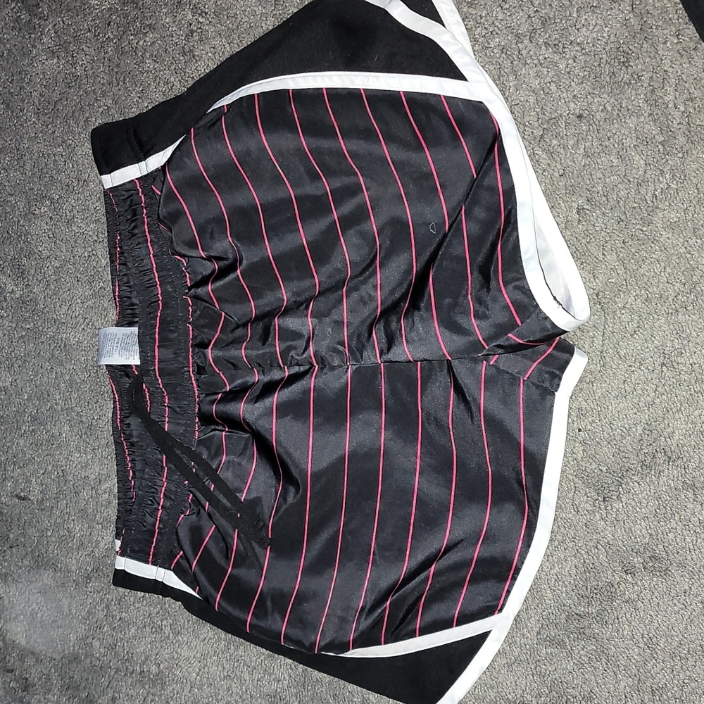 Striped athletic shorts